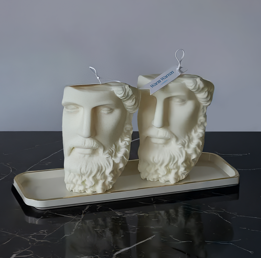 Zeus Bust Sculpture Candle