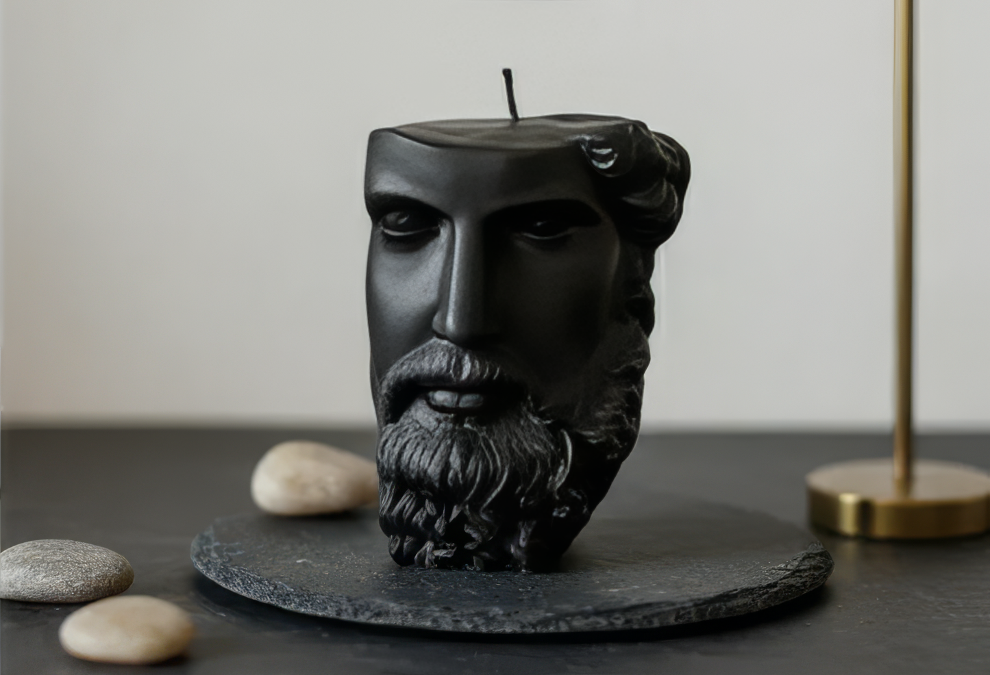 Zeus buste sculptuur kaars