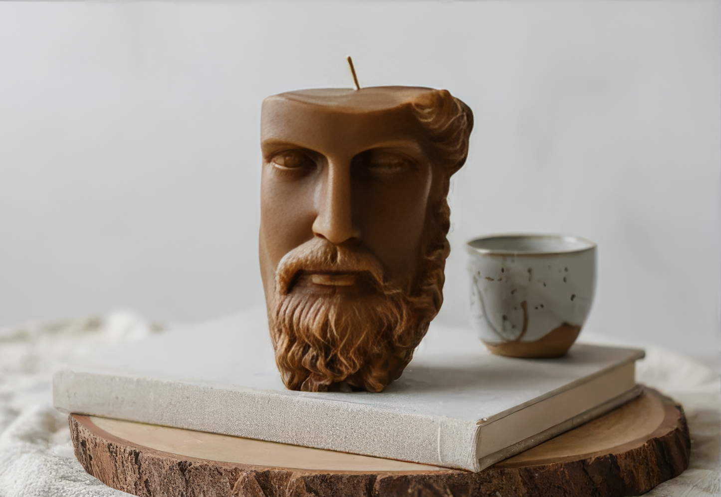 Zeus buste sculptuur kaars