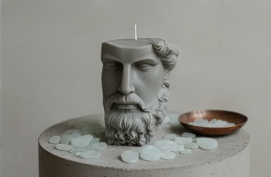 Zeus Bust Sculpture Candle