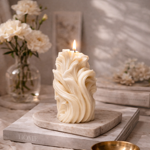 Aurelia - Sculpted Pillar Candle
