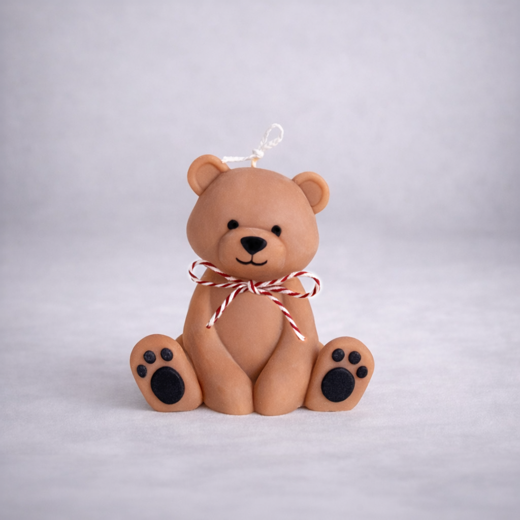 Teddy Bear Candle – Handmade Soy Wax Cute Gift Candle