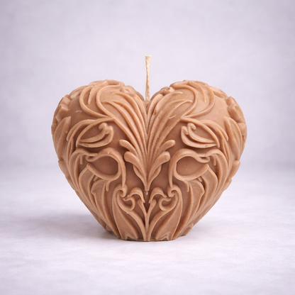 Baroque Heart Sculptural Candle