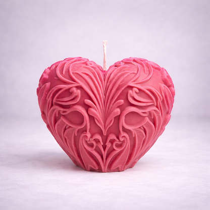 Baroque Heart Sculptural Candle