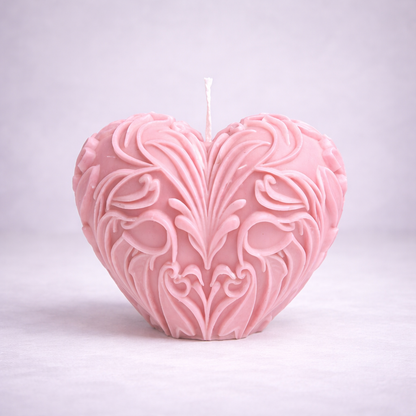 Baroque Heart Sculptural Candle