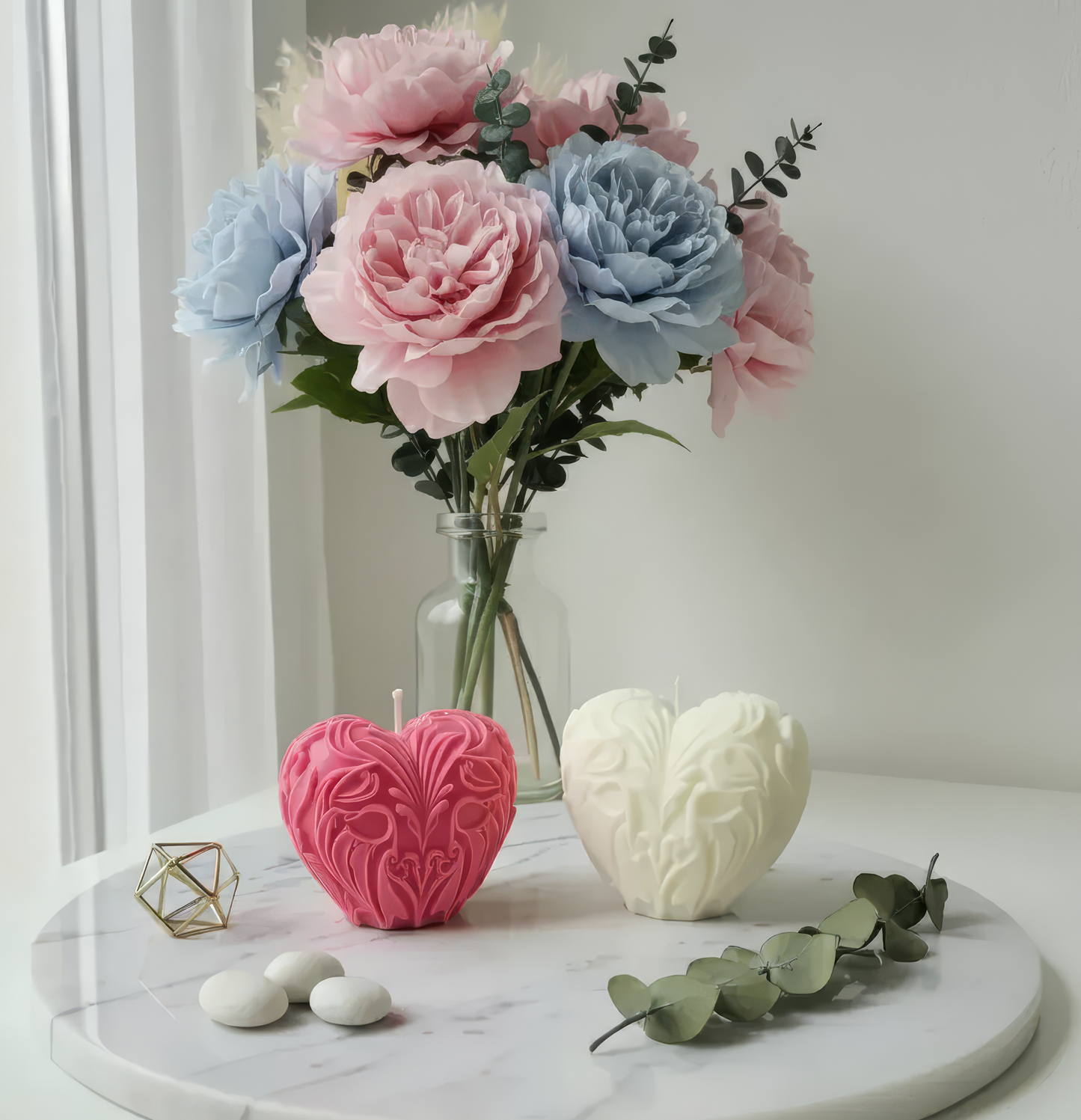 Baroque Heart Sculptural Candle