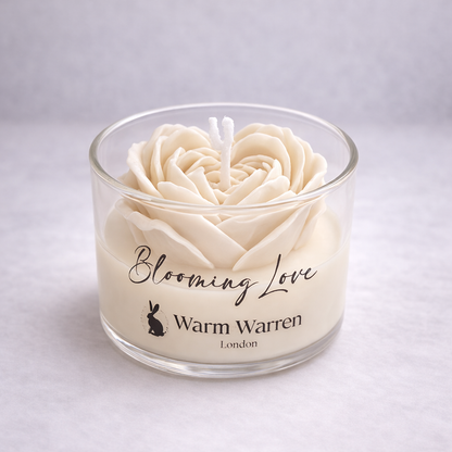 El Yapımı Pembe Gül ve Şakayık Cam Kavanoz Mum Hediye Seti – 3 Parça