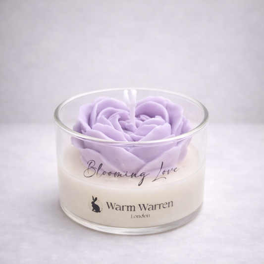 Blooming Love – Heart Rose Candle