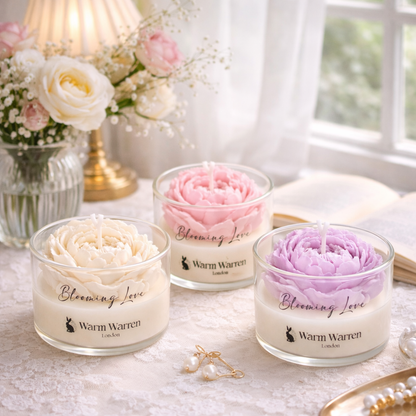 Blooming Love – Peony Glass Container Candle