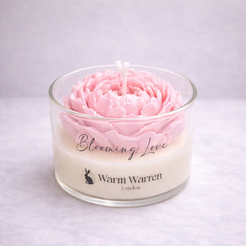 Blooming Love – Peony Glass Container Candle