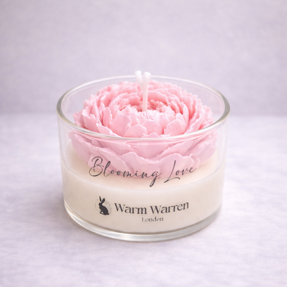 Blooming Love – Peony Glass Container Candle