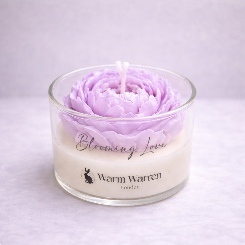 Blooming Love – Peony Glass Container Candle