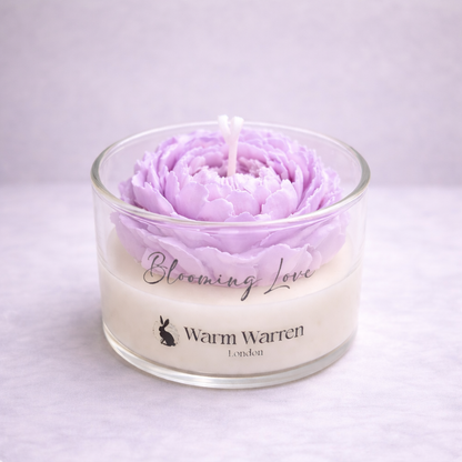 Blooming Love – Peony Glass Container Candle