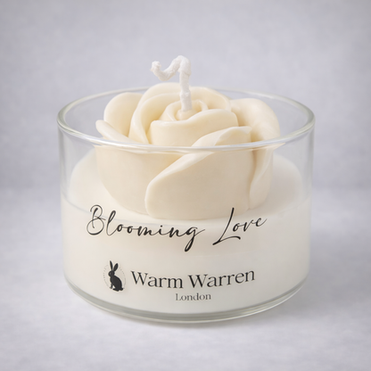 Blooming Love – Rose Glass Container Candle