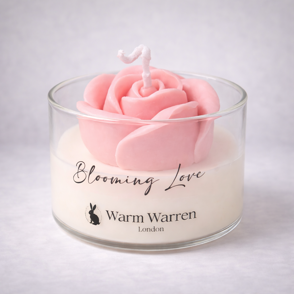 Blooming Love – Rose Glass Container Candle