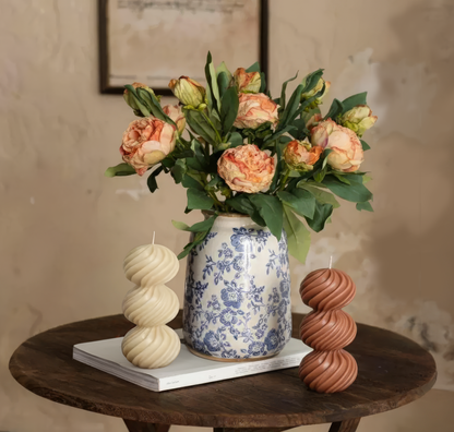 Striped Ball Pillar Candle