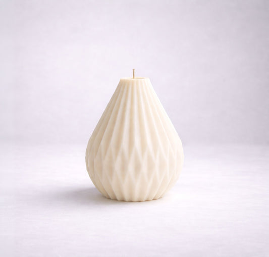 Origami Pillar Candle – Modern Geometric Soy Wax Candle