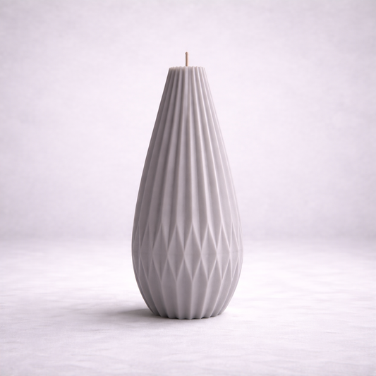 Origami Pillar Candle Tall – Handmade Decorative Soy Wax Candle