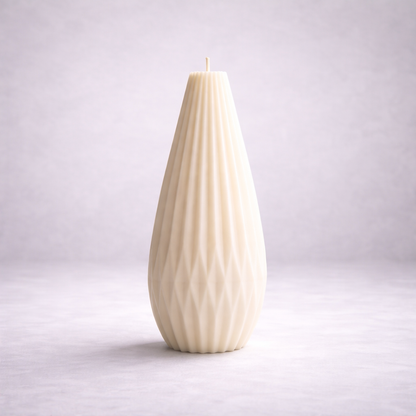 Origami Pillar Candle Tall – Handmade Decorative Soy Wax Candle
